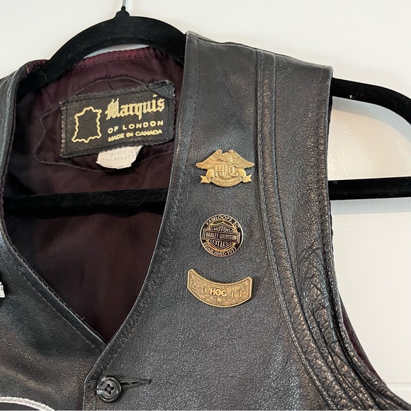Vintage Leather Biker Vest - Picture 3 of 16